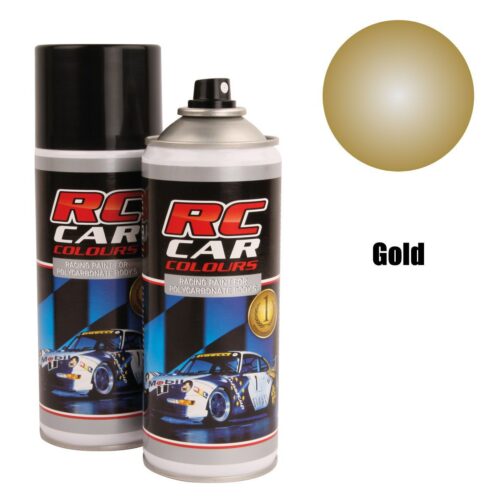 RCC910 – Spray  Colours Gold Metalic – Lexan paint 150ml RC Car