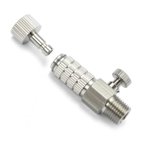 Green Stuff World 1533 – Adattatore Quick Release 1/8″ con Valvola di Regolazione Fine del Flusso d’Aria | Strumento Professionale