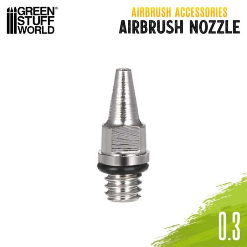 Green Stuff World 1530 – Ugello Bilanciato per Aerografo | Calibro 0.3 mm | Componente di Precisione per Modellismo