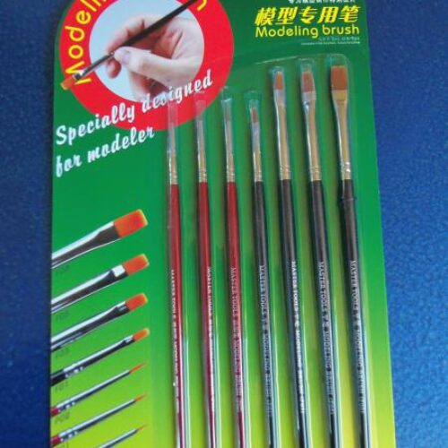 Trumpeter 09900 – Modeling Brush Set 7pcs – Kit Pennelli Professionali per Modellisti