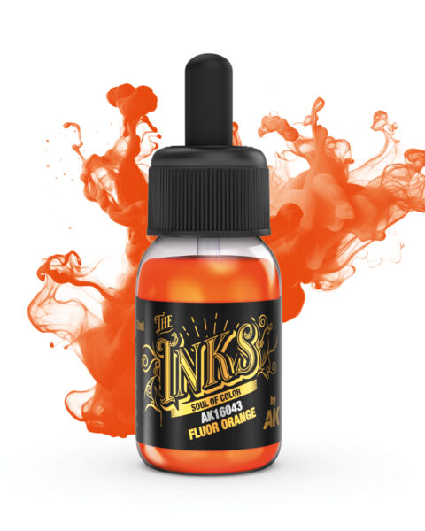 AK Interactive AK16043 – FLUOR ORANGE Inchiostro Fluorescente | Modellismo e Miniature