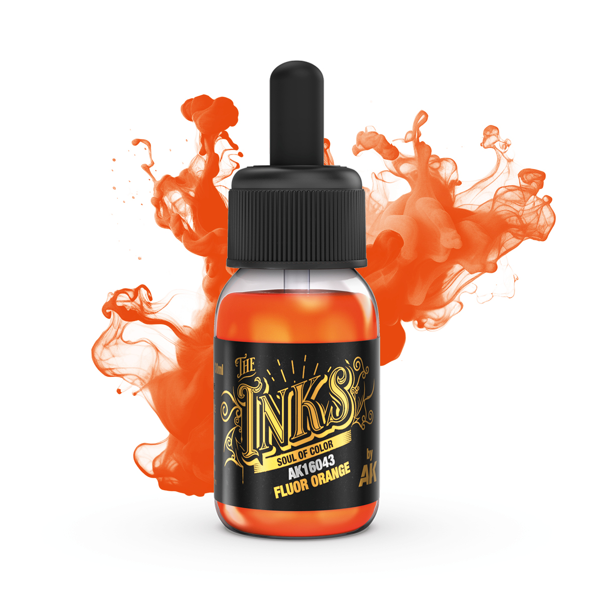 AK Interactive AK16043 – FLUOR ORANGE Inchiostro Fluorescente | Modellismo e Miniature