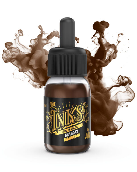 AK Interactive AK16047 – MAHOGANI Inchiostro Fluorescente | Modellismo e Miniature