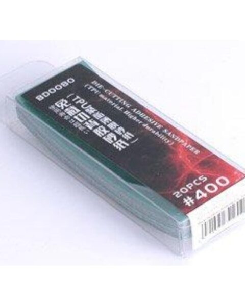 BD0080 Carta vetrata adesiva fustellante #400 - 20 pz. (Materiale TPU - Maggiore durata) Border Model