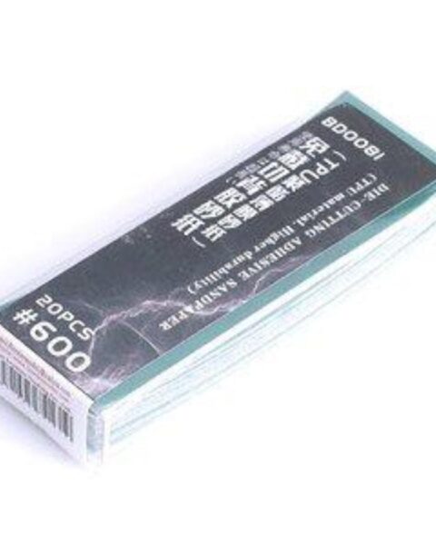 BD0081 Carta vetrata adesiva fustellante #600 - 20 pz. (Materiale TPU - Maggiore durata) Border Model