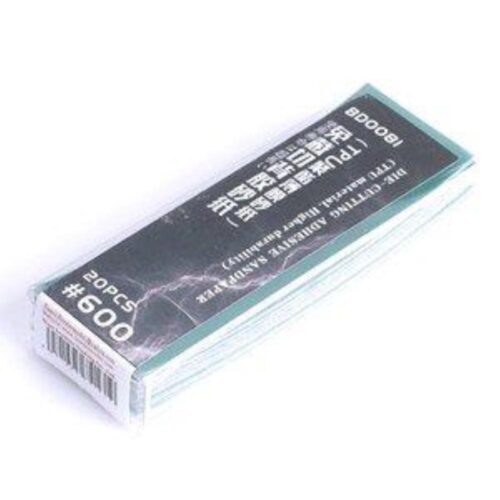 BD0081 Carta vetrata adesiva fustellante #600 – 20 pz. (Materiale TPU – Maggiore durata) Border Model