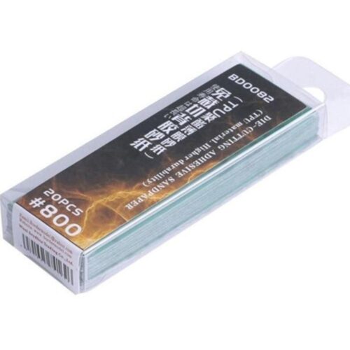 BD0082 Carta vetrata adesiva fustellante #800 – 20 pz. (Materiale TPU – Maggiore durata) Border Model