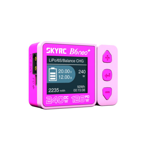 Caricabatterie SkyRC B6neo+ Smart Charger pink LiPo 1-6s 10A 200W