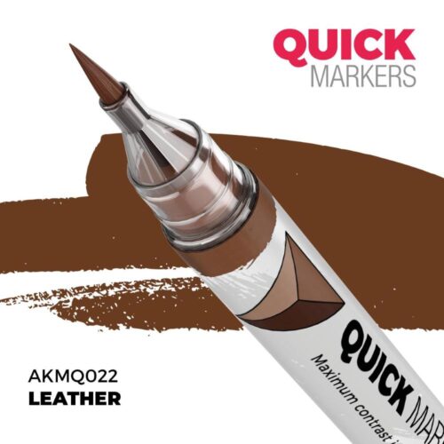 AK Interactive, AK-MQ022, Leather Quick Markers, pennarello acrilico ad asciugatura rapida