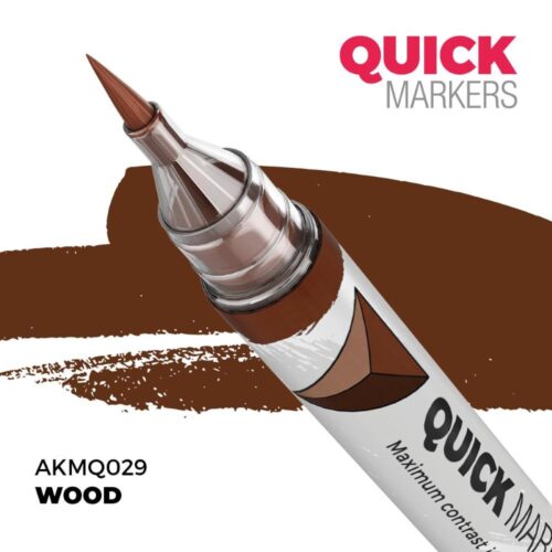 AK Interactive, AK-MQ029, Wood Quick Markers, pennarello acrilico ad asciugatura rapida