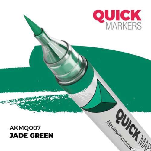 AK Interactive, AK-MQ007, Jade Green Quick Markers, pennarello acrilico ad asciugatura rapida