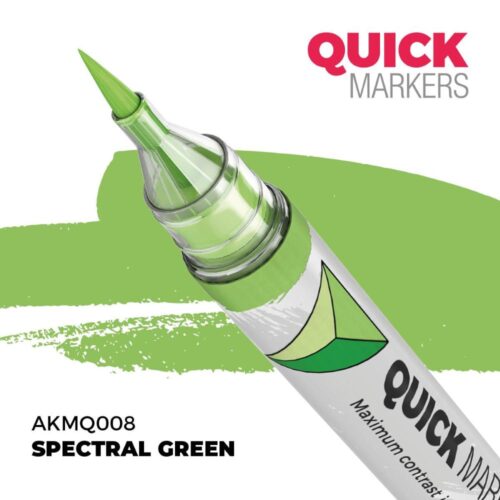 AK Interactive, AK-MQ008, Spectral Green Quick Markers, pennarello acrilico ad asciugatura rapida