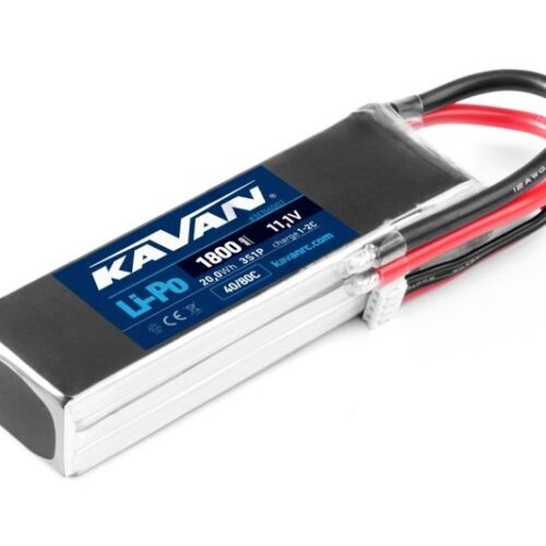 3s 1800mAh 11,1V 40/80C 20,0Wh Pacco Batteria Lipo – CONNETTORE DA APPLICARE – KAVAN