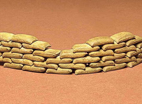 Tamiya, 35025, Military Sand Bags Set, accessori per diorama, scala 1:35