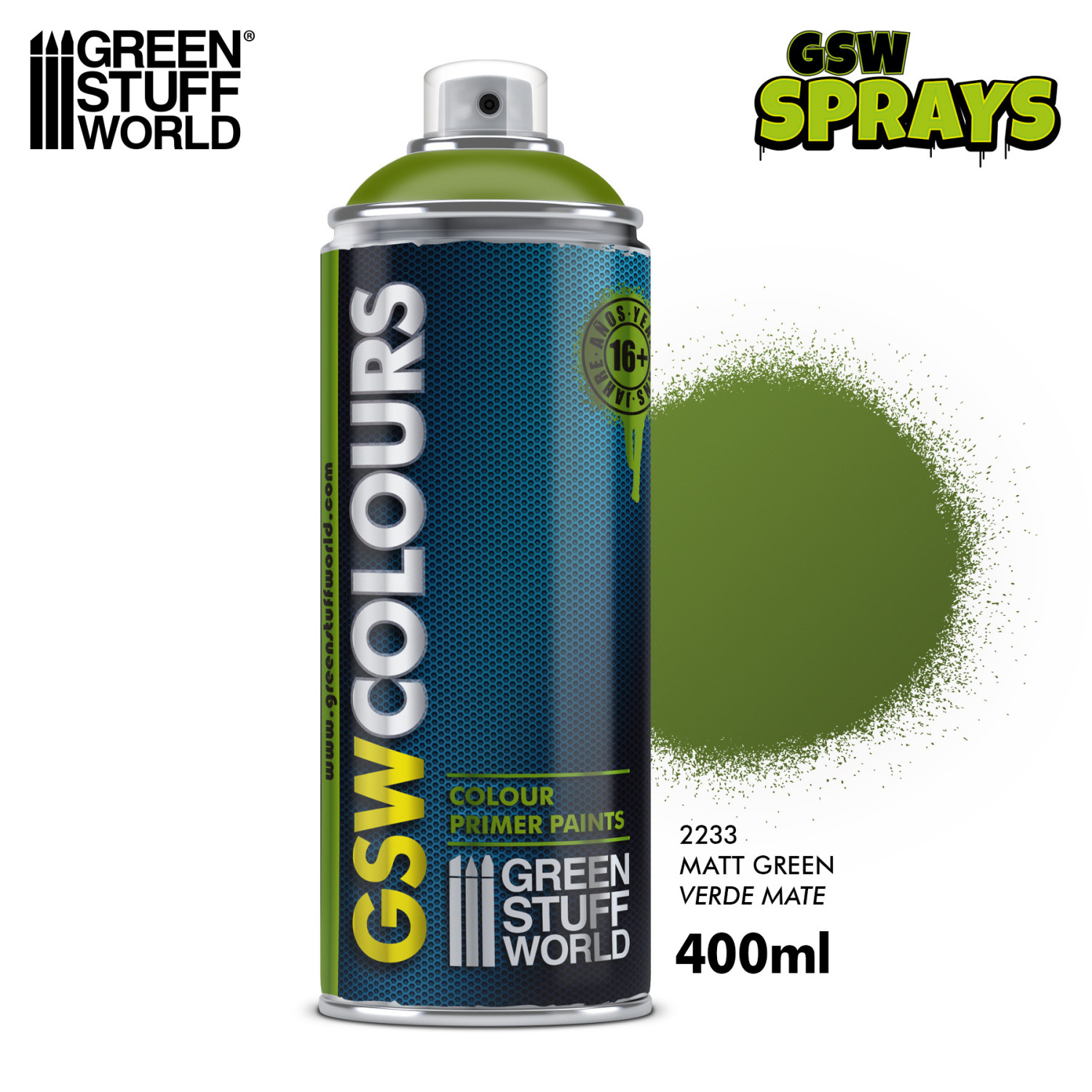 GSW2233 Bomboletta Spray - VERDE Opaco GREEN STUFF WORLD
