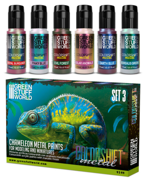 GSW9349 Chameleon Acrylic Paint Set 3 GREEN STUFF WORLD