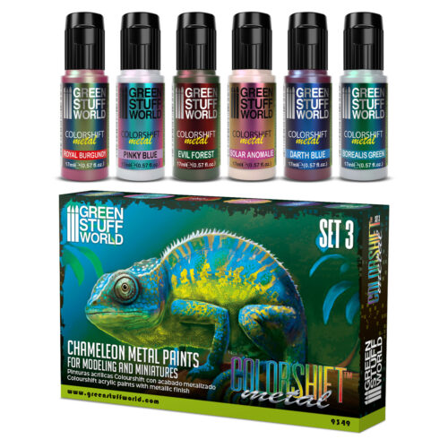 GSW9349 Chameleon Acrylic Paint Set 3 GREEN STUFF WORLD