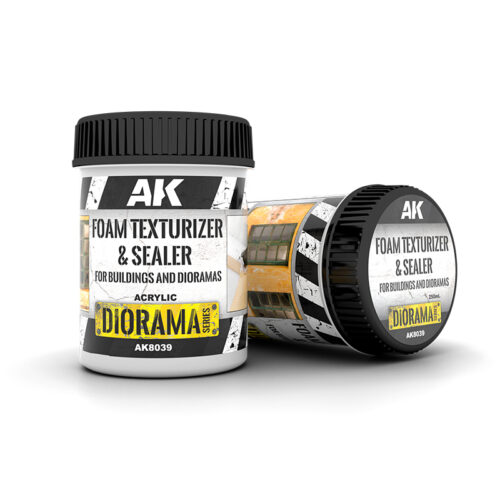AK8039 SCHIUMOGENO TESTURIZZANTE E SIGILLANTE – PER EDIFICI E DIORAMI 250ML AK INTERACTIVE