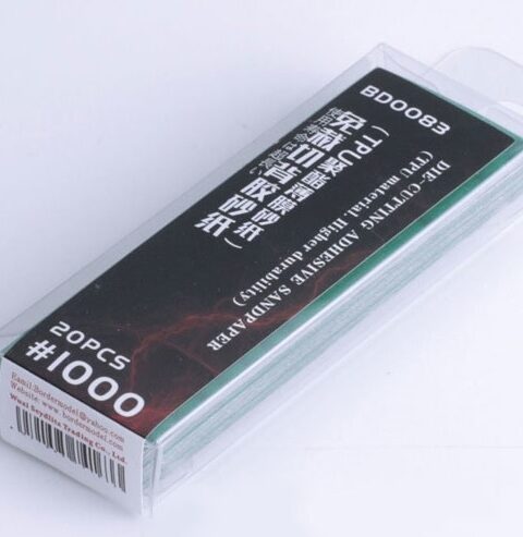 BD0083 Carta vetrata adesiva fustellante #1000 - 20 pz. (Materiale TPU - Maggiore durata) Border Model