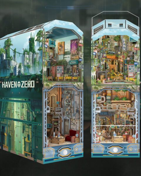 Haven Zero TQ132 – Book Nook 3D – Puzzle Fai-da-Te Cyberpunk Tonecheer