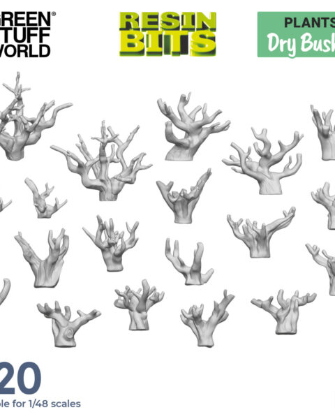 GSW10406 Arbusti secchi scala 1:48-1:35 GREEN STUFF WORLD