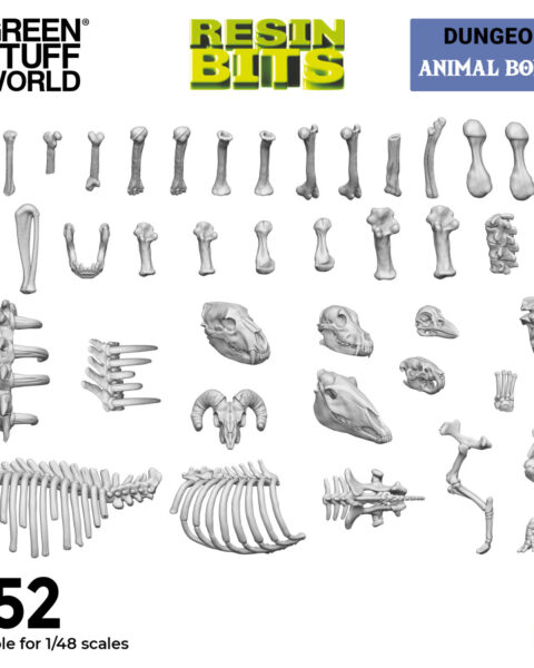 GSW12242 Ossa di animali scala 1:48 GREEN STUFF WORLD