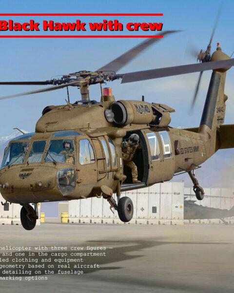 UH-60A Black Hawk with Crew, 48364, 1:48, ICM